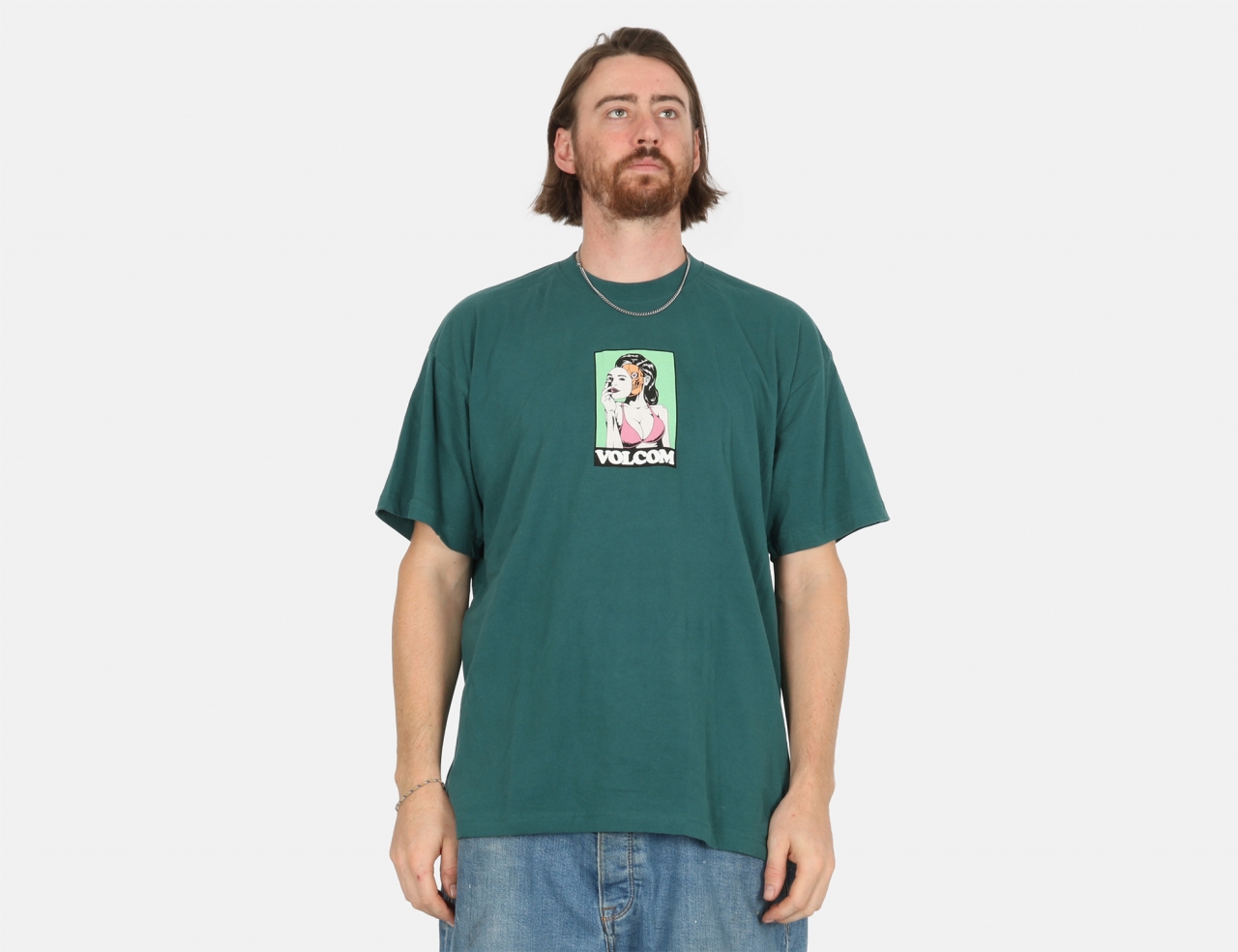 Volcom Underfaced T-Shirt- Evergreen